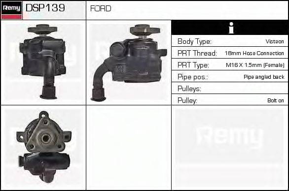 DELCO REMY DSP139 Гидравлический насос, рулевое управление