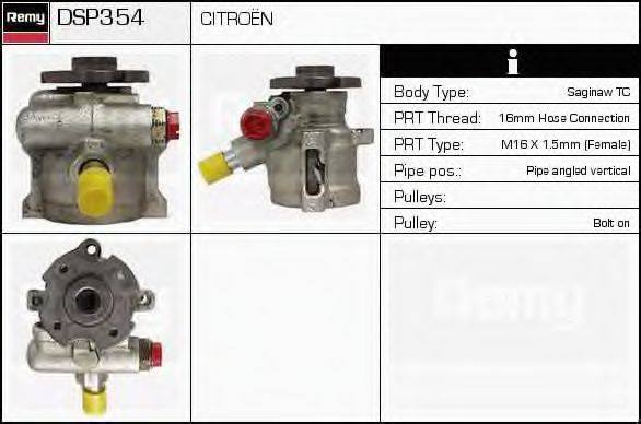 DELCO REMY DSP354 Гидравлический насос, рулевое управление