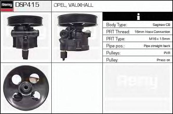 DELCO REMY DSP415 Гидравлический насос, рулевое управление