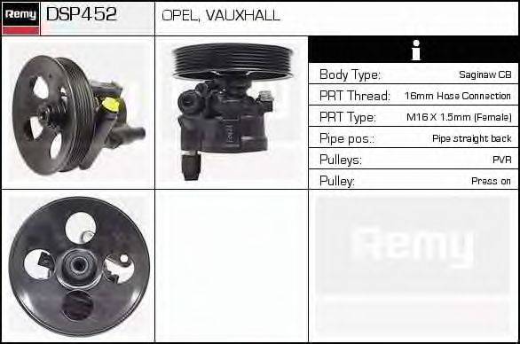 DELCO REMY DSP452 Гидравлический насос, рулевое управление