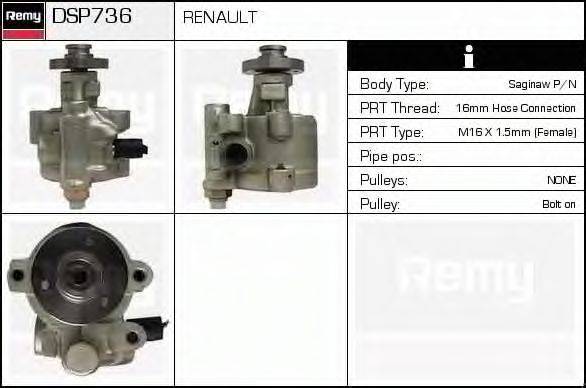 DELCO REMY DSP736 Гидравлический насос, рулевое управление