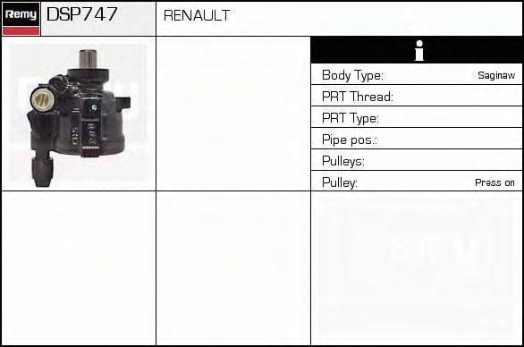 DELCO REMY DSP747 Гидравлический насос, рулевое управление