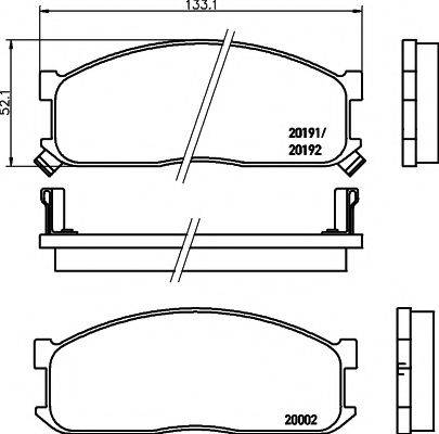 PAGID T0358 Комплект тормозных колодок, дисковый тормоз