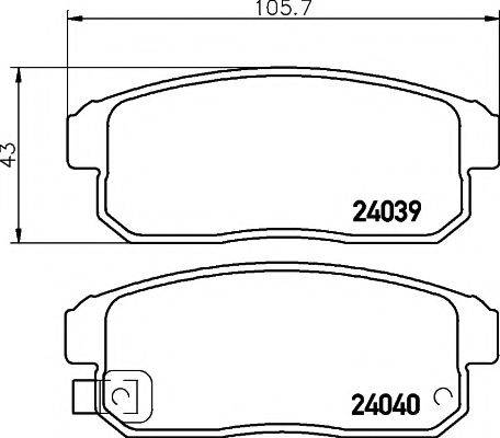 PAGID T1403 Комплект тормозных колодок, дисковый тормоз