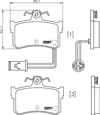 PAGID T5028 Комплект тормозных колодок, дисковый тормоз