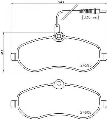 PAGID T1708 Комплект тормозных колодок, дисковый тормоз