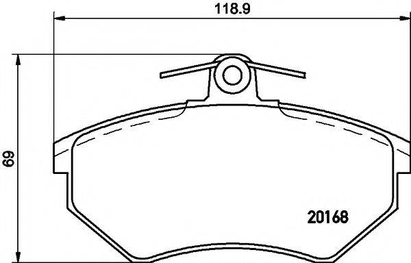 PAGID T5051 Комплект тормозных колодок, дисковый тормоз