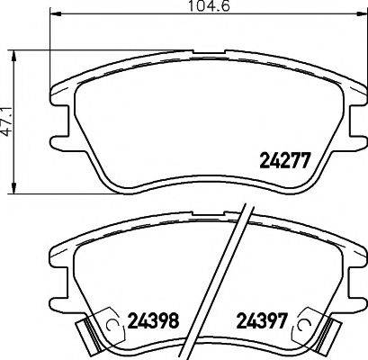 PAGID T1562 Комплект тормозных колодок, дисковый тормоз