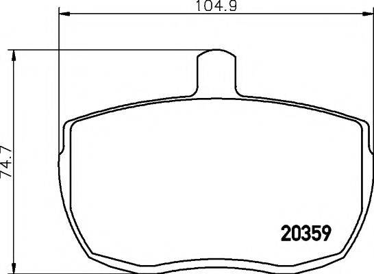 PAGID T0381 Комплект тормозных колодок, дисковый тормоз