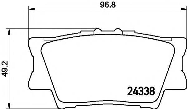 PAGID T1582 Комплект тормозных колодок, дисковый тормоз