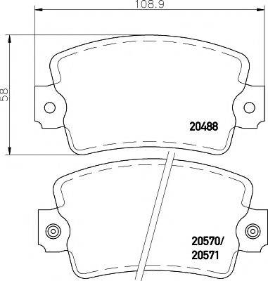 PAGID T0699 Комплект тормозных колодок, дисковый тормоз