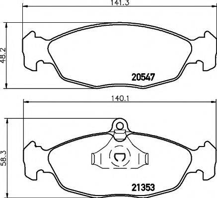 PAGID T1045 Комплект тормозных колодок, дисковый тормоз