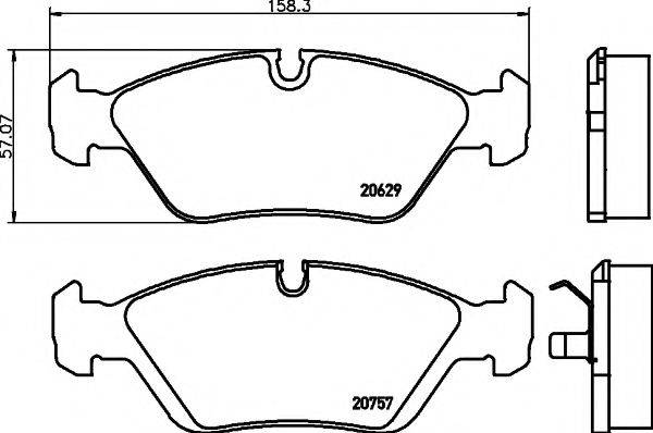 PAGID T0413 Комплект тормозных колодок, дисковый тормоз