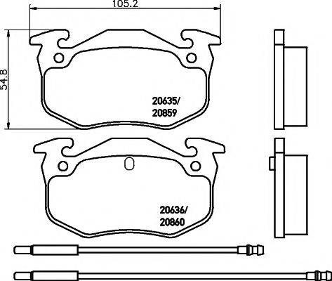 PAGID T6028 Комплект тормозных колодок, дисковый тормоз