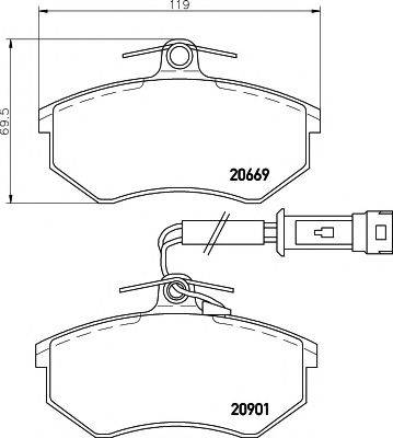 PAGID T5009 Комплект тормозных колодок, дисковый тормоз