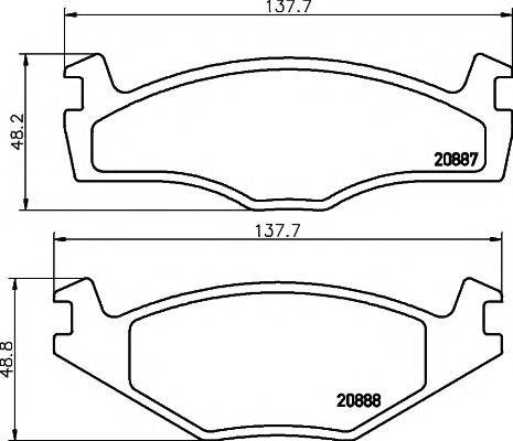 PAGID T4154 Комплект тормозных колодок, дисковый тормоз