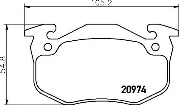 PAGID T6065 Комплект тормозных колодок, дисковый тормоз