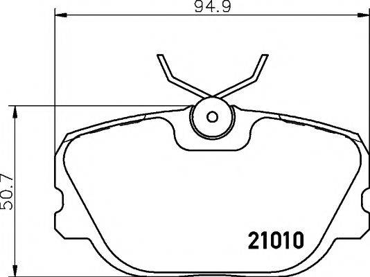 PAGID T5055 Комплект тормозных колодок, дисковый тормоз