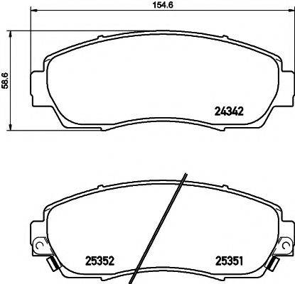 PAGID T2163 Комплект тормозных колодок, дисковый тормоз