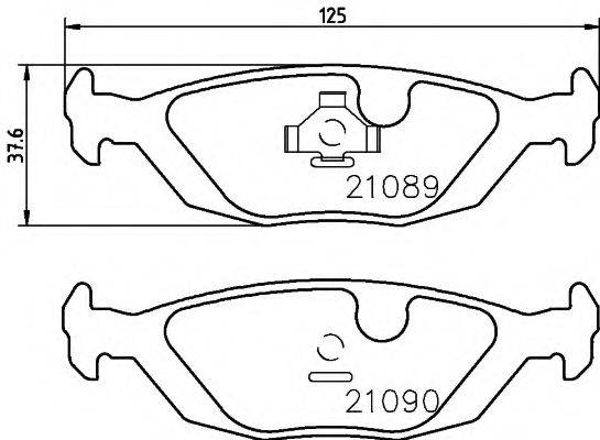 PAGID T1040 Комплект тормозных колодок, дисковый тормоз