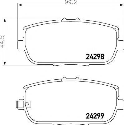 PAGID T1572 Комплект тормозных колодок, дисковый тормоз