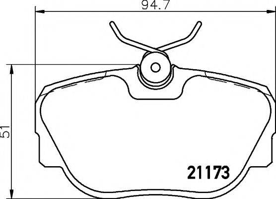 PAGID T5035 Комплект тормозных колодок, дисковый тормоз