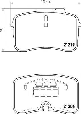 PAGID T1128 Комплект тормозных колодок, дисковый тормоз