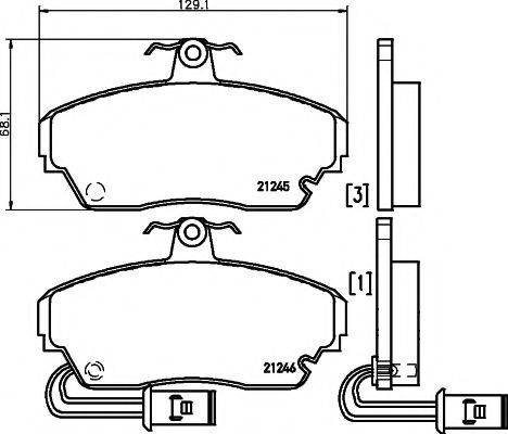 PAGID T0368 Комплект тормозных колодок, дисковый тормоз