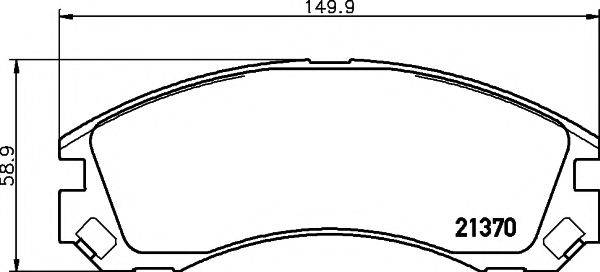 PAGID T1491 Комплект тормозных колодок, дисковый тормоз