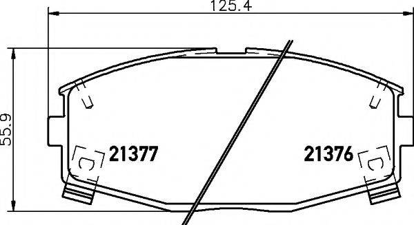 PAGID T0361 Комплект тормозных колодок, дисковый тормоз