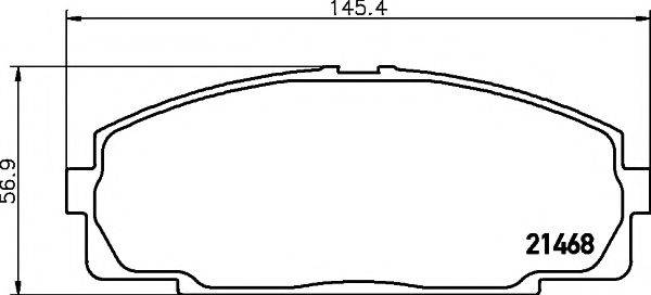 PAGID T3083 Комплект тормозных колодок, дисковый тормоз