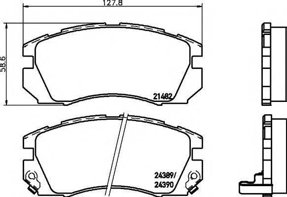 PAGID T3077 Комплект тормозных колодок, дисковый тормоз