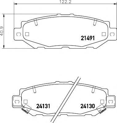 PAGID T3049 Комплект тормозных колодок, дисковый тормоз