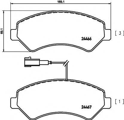 PAGID T1656 Комплект тормозных колодок, дисковый тормоз