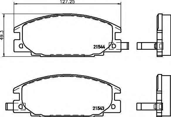 PAGID T3003 Комплект тормозных колодок, дисковый тормоз