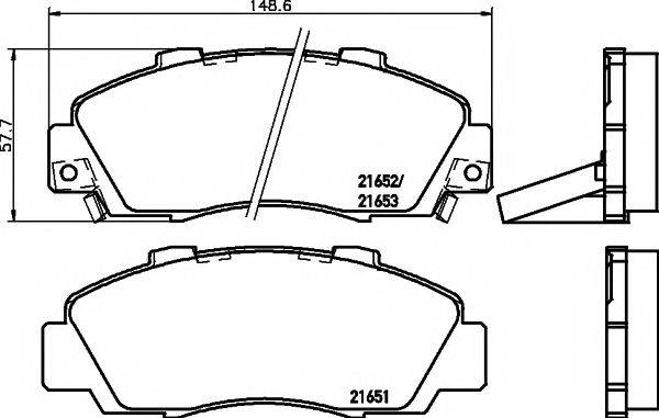 PAGID T3016 Комплект тормозных колодок, дисковый тормоз