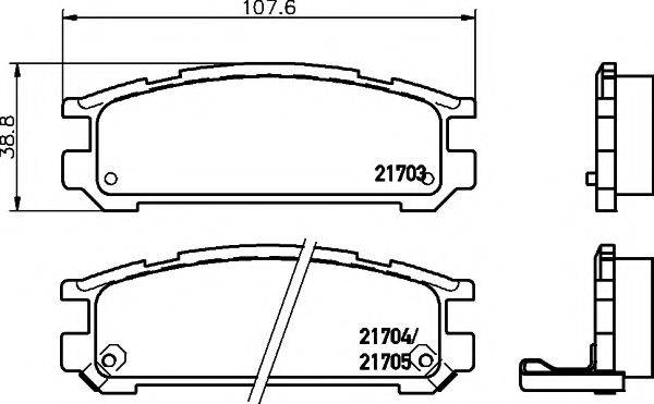 PAGID T3021 Комплект тормозных колодок, дисковый тормоз