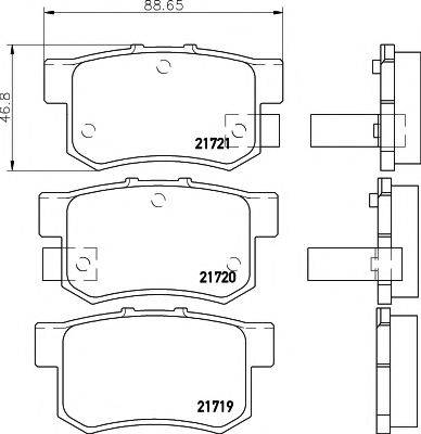 PAGID T3017 Комплект тормозных колодок, дисковый тормоз