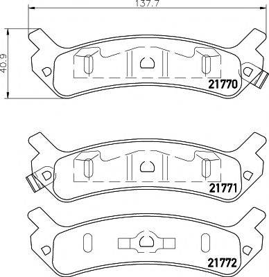 PAGID T3080 Комплект тормозных колодок, дисковый тормоз