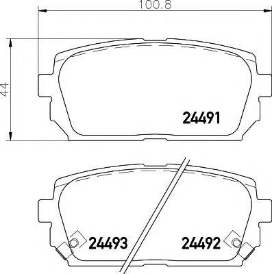 PAGID T1661 Комплект тормозных колодок, дисковый тормоз