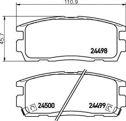 PAGID T1659 Комплект тормозных колодок, дисковый тормоз