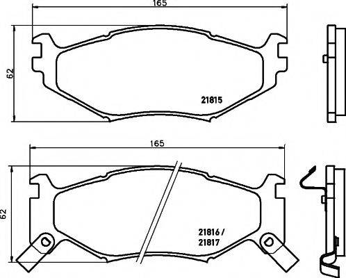 PAGID T1129 Комплект тормозных колодок, дисковый тормоз