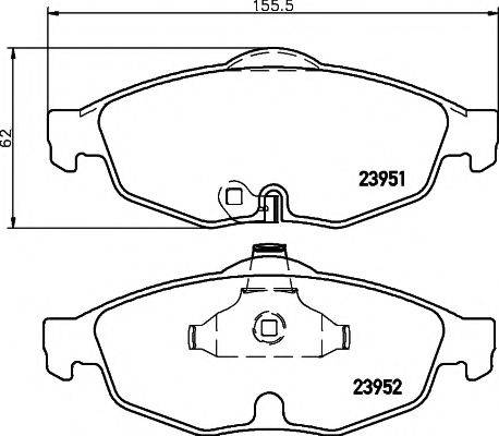 PAGID T1515 Комплект тормозных колодок, дисковый тормоз