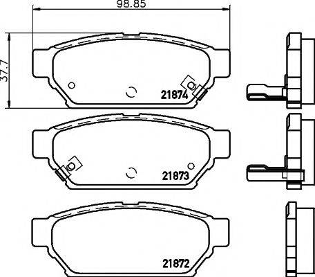 PAGID T3042 Комплект тормозных колодок, дисковый тормоз