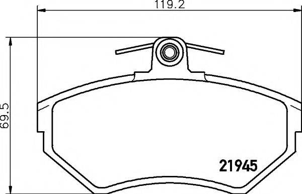 PAGID T5095 Комплект тормозных колодок, дисковый тормоз