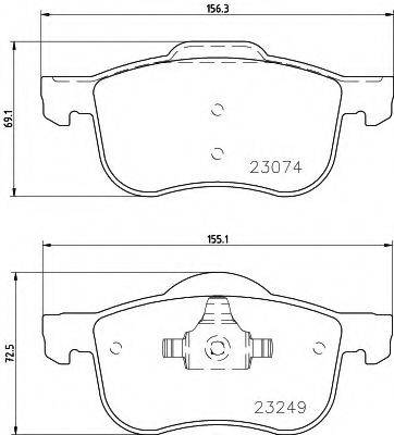 PAGID T1579 Комплект тормозных колодок, дисковый тормоз