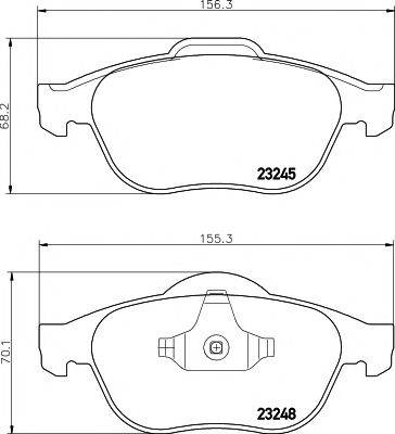 PAGID T1214 Комплект тормозных колодок, дисковый тормоз