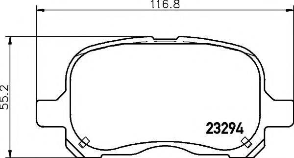 PAGID T1229 Комплект тормозных колодок, дисковый тормоз