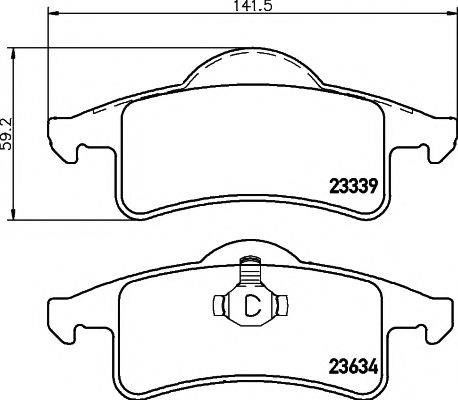PAGID T1297 Комплект тормозных колодок, дисковый тормоз