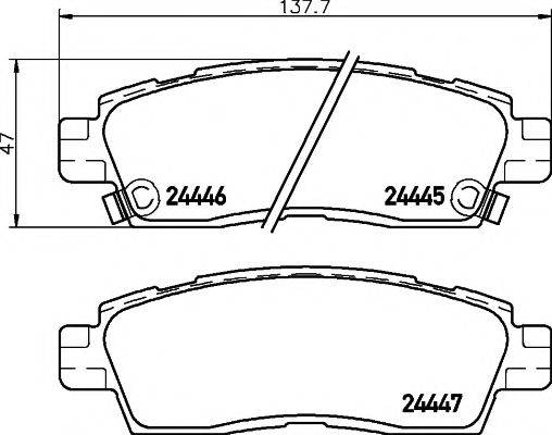 PAGID T1646 Комплект тормозных колодок, дисковый тормоз